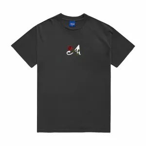 Awake NY Flower "A" Tee (Washed Black)