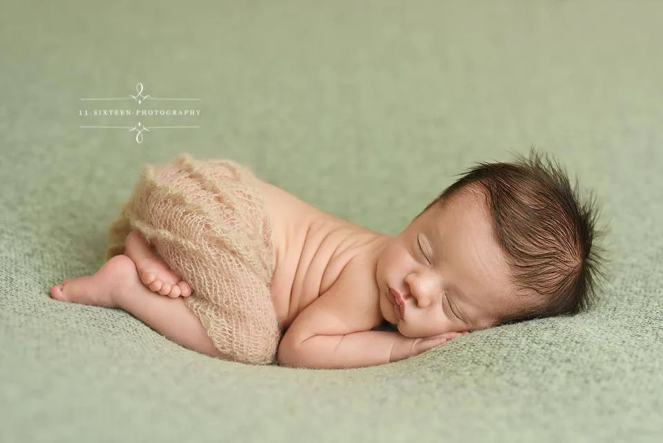 Beige Ruffles Mohair Newborn Pants and Hat Set