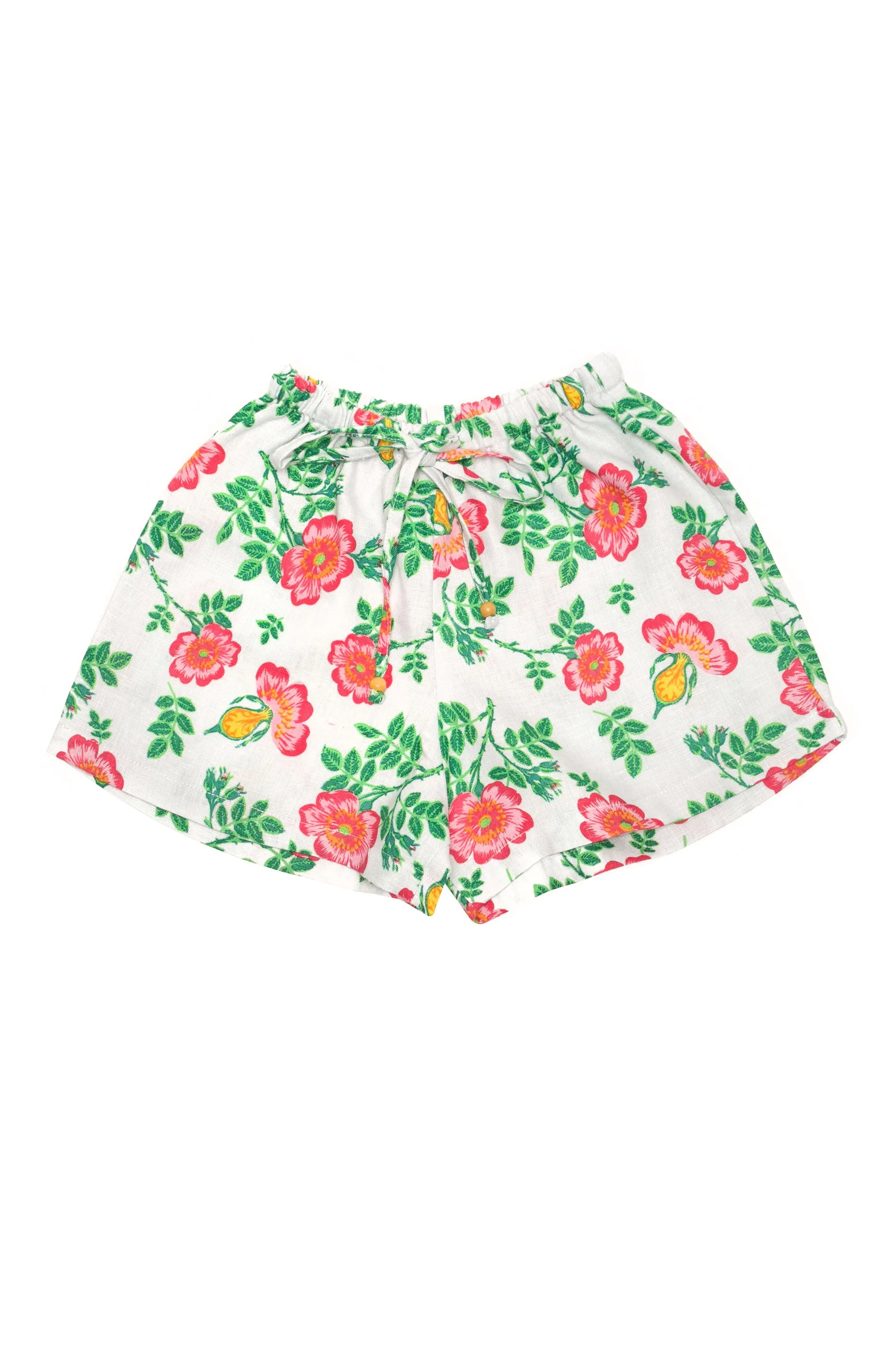 Briar Shorts Stone Dogwood Rose Linen