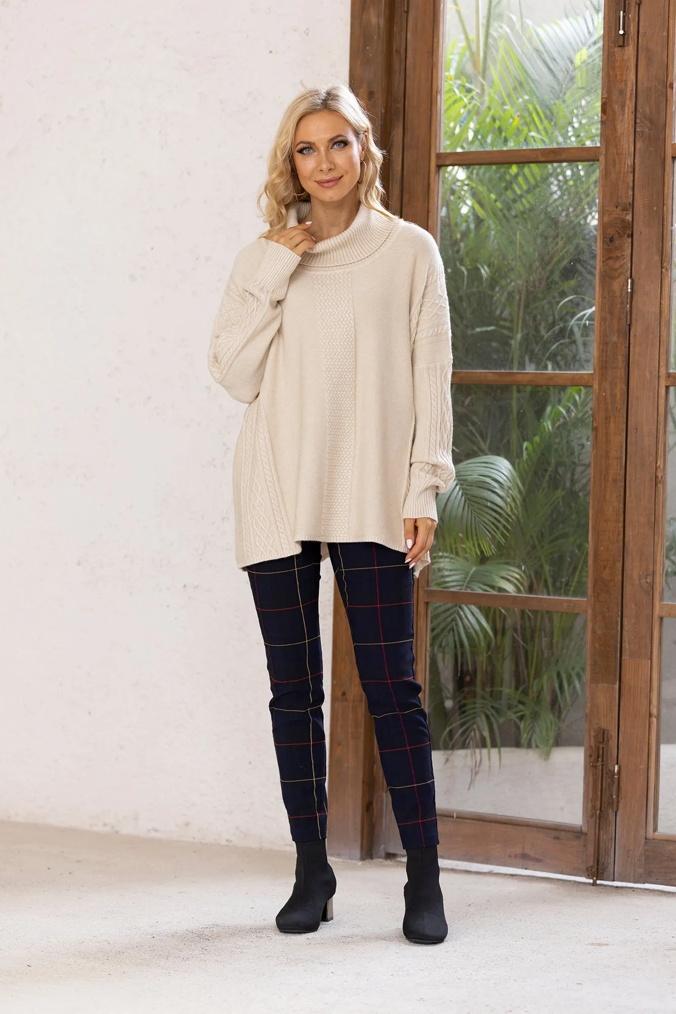 Cable Knit Textured Sweater