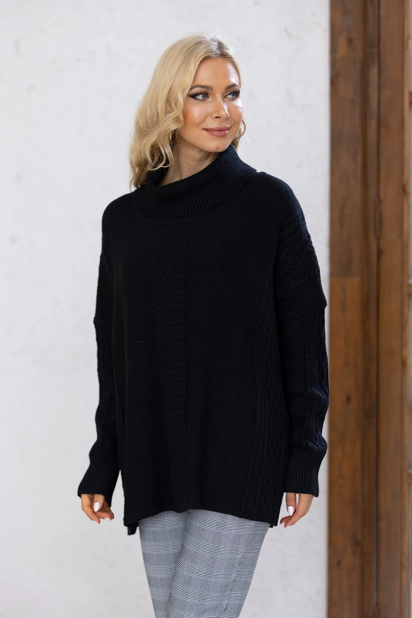 Cable Knit Textured Sweater