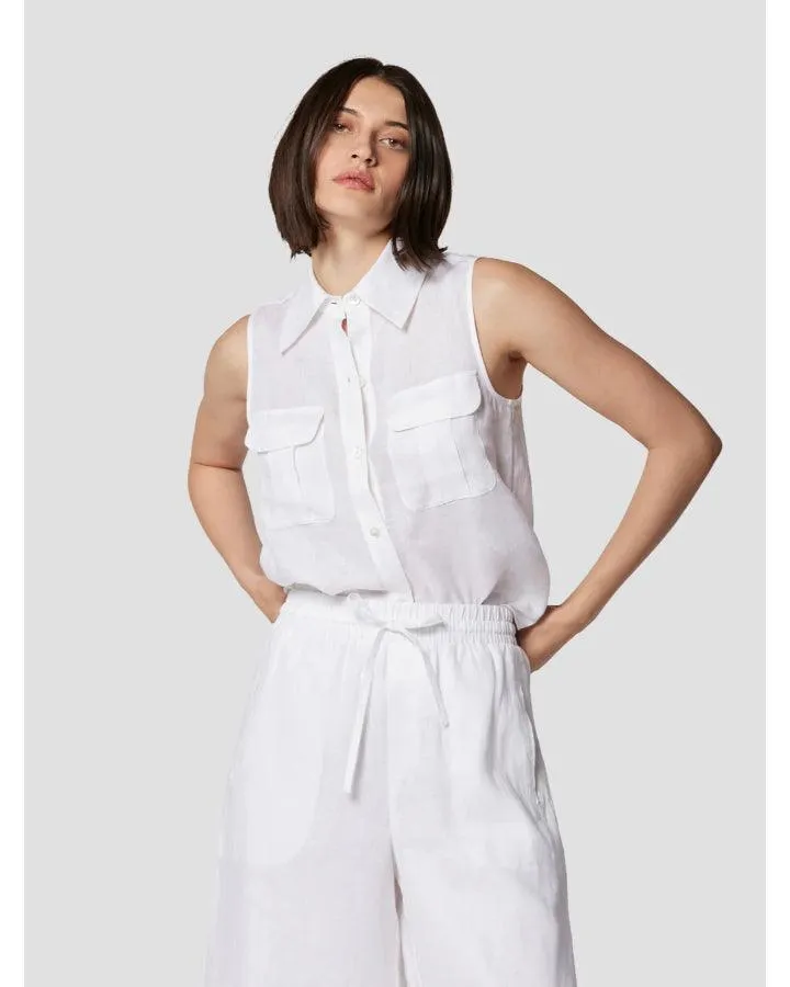 Camila Linen Sleeveless Shirt