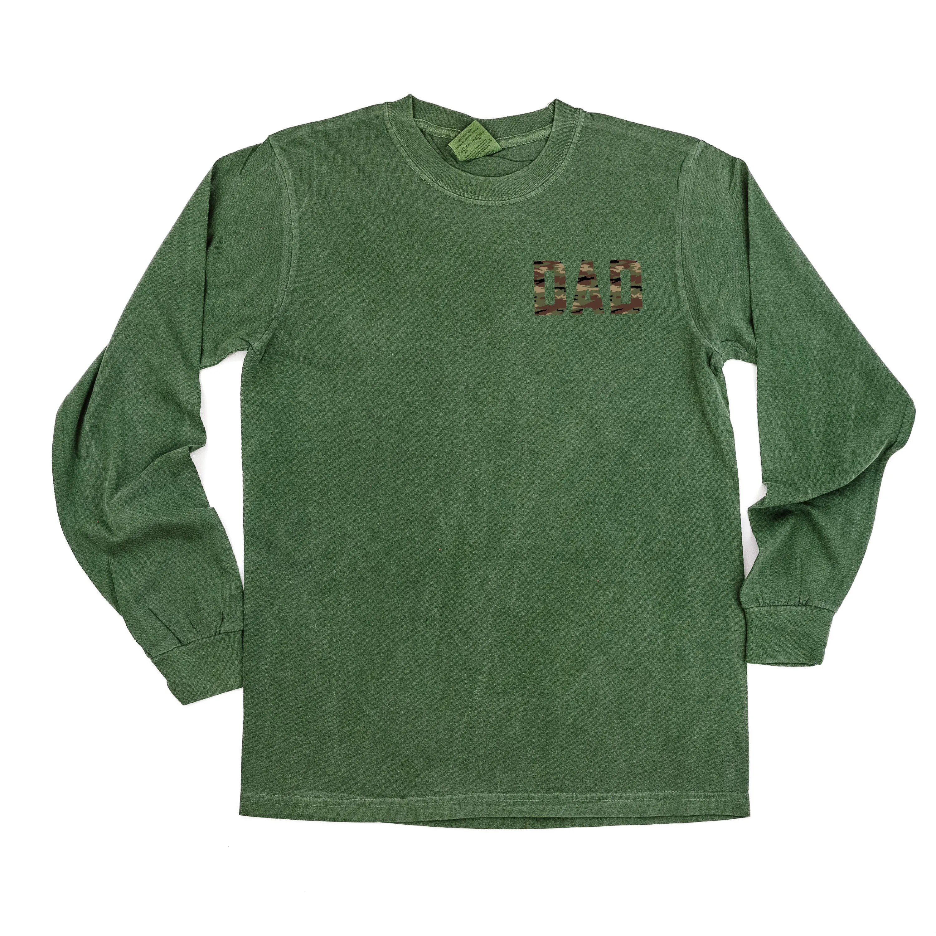 CAMO DAD - Pocket Size Design - LONG SLEEVE COMFORT COLORS TEE