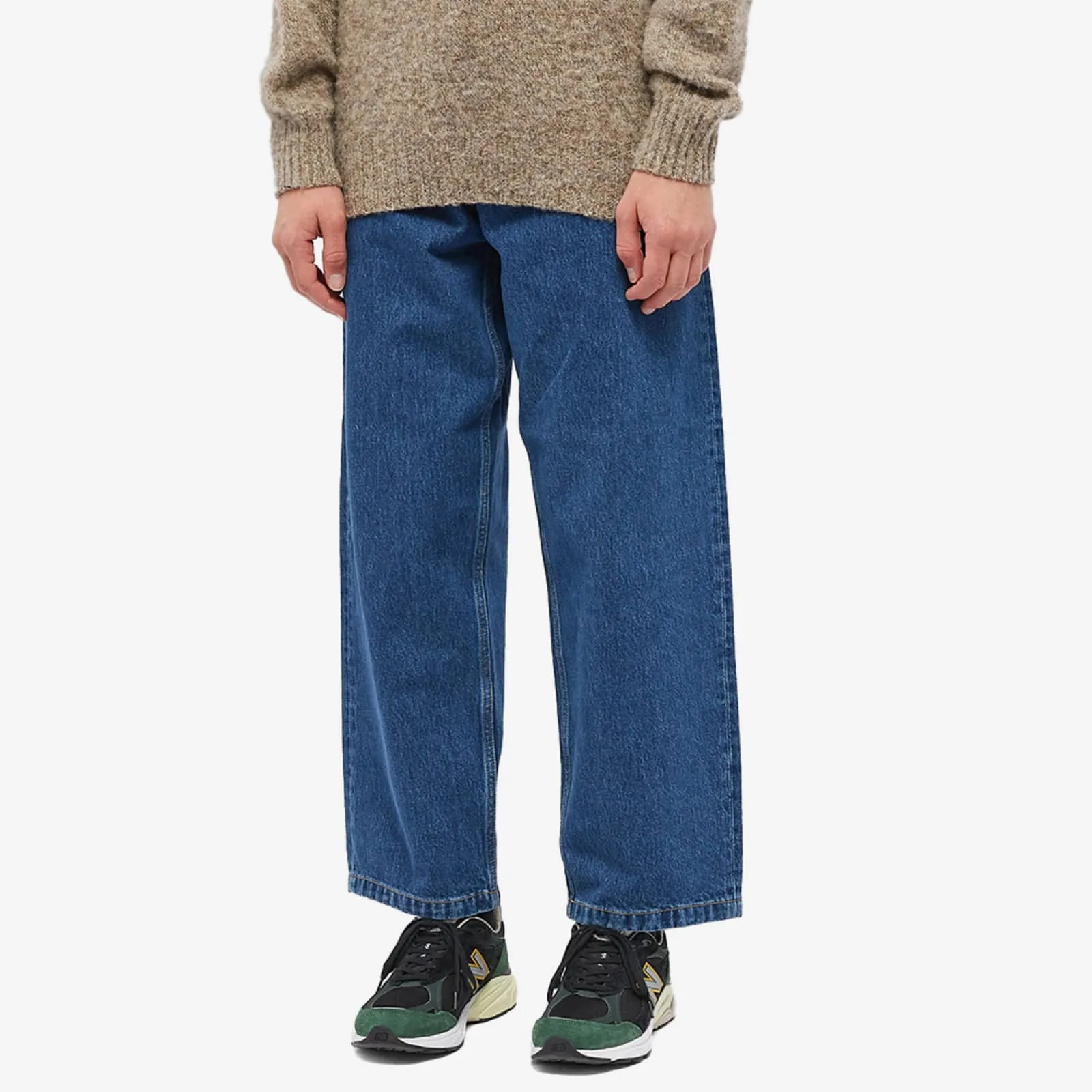 Carhartt Wip Brandon Loose Straight Jeans in Blue Stone Washed