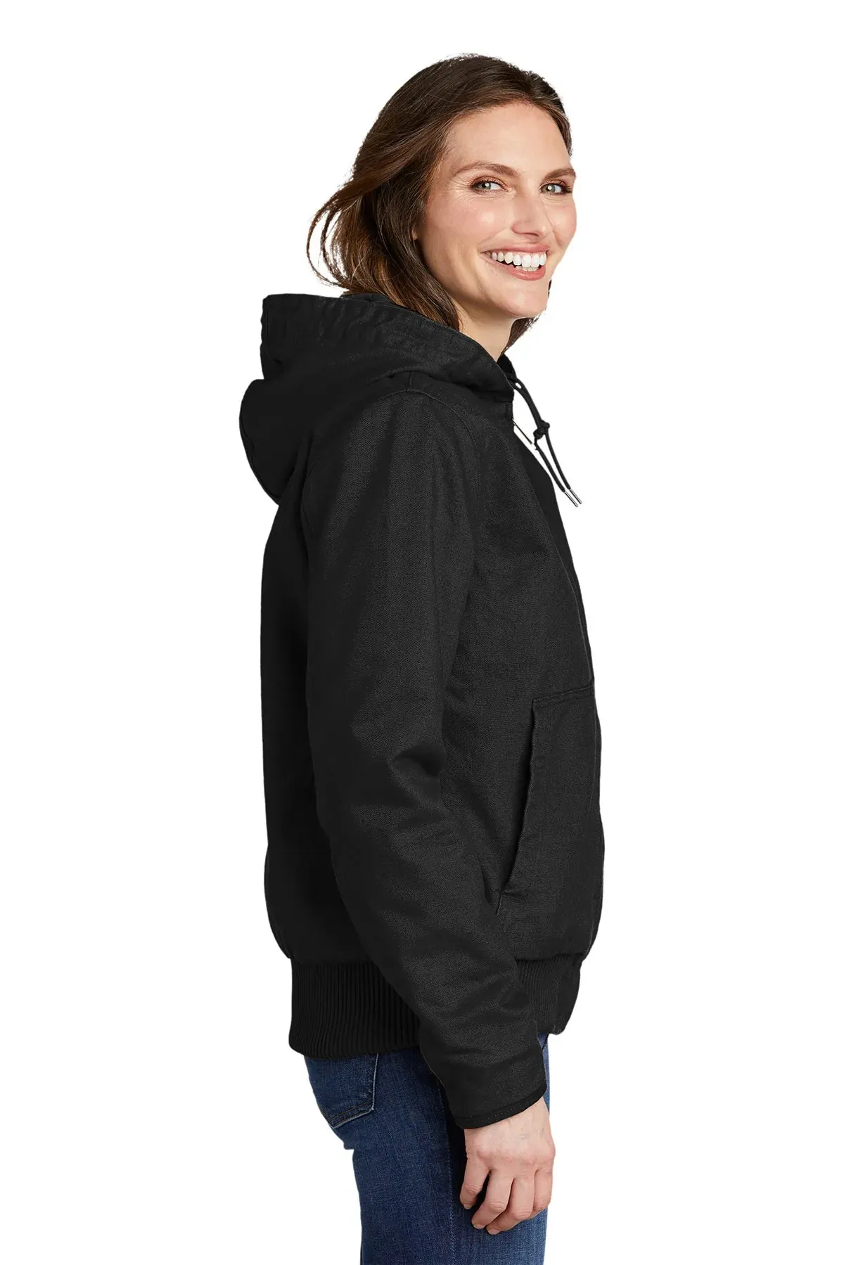 Carhartt Womens Washed Duck Custom Jackets, Black