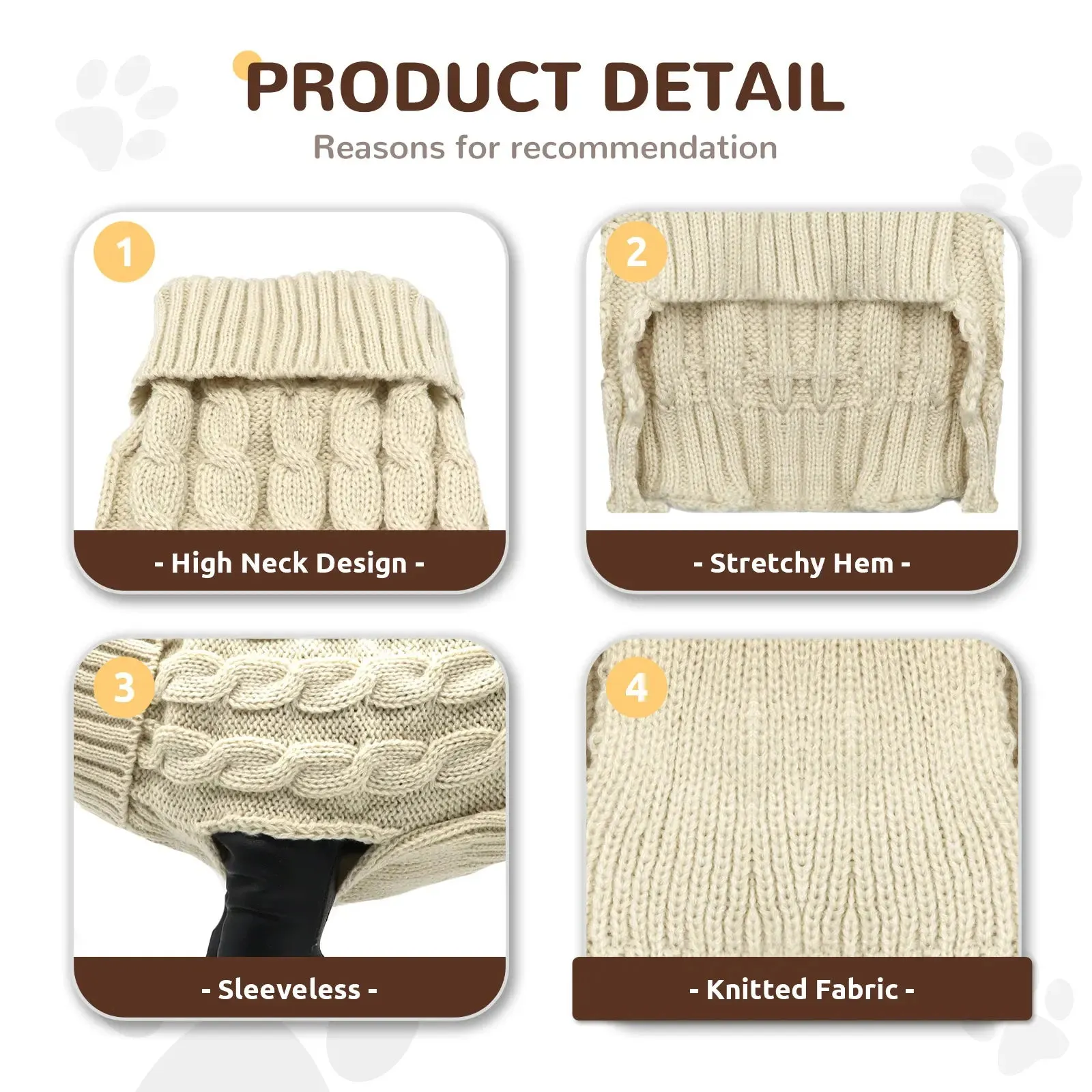 Christmas Dog Clothes Winter Cable Knitwear Dog Classic Turtleneck Thick Luxury Sweaters Chihuahua Yorkshire for Cats Dogs