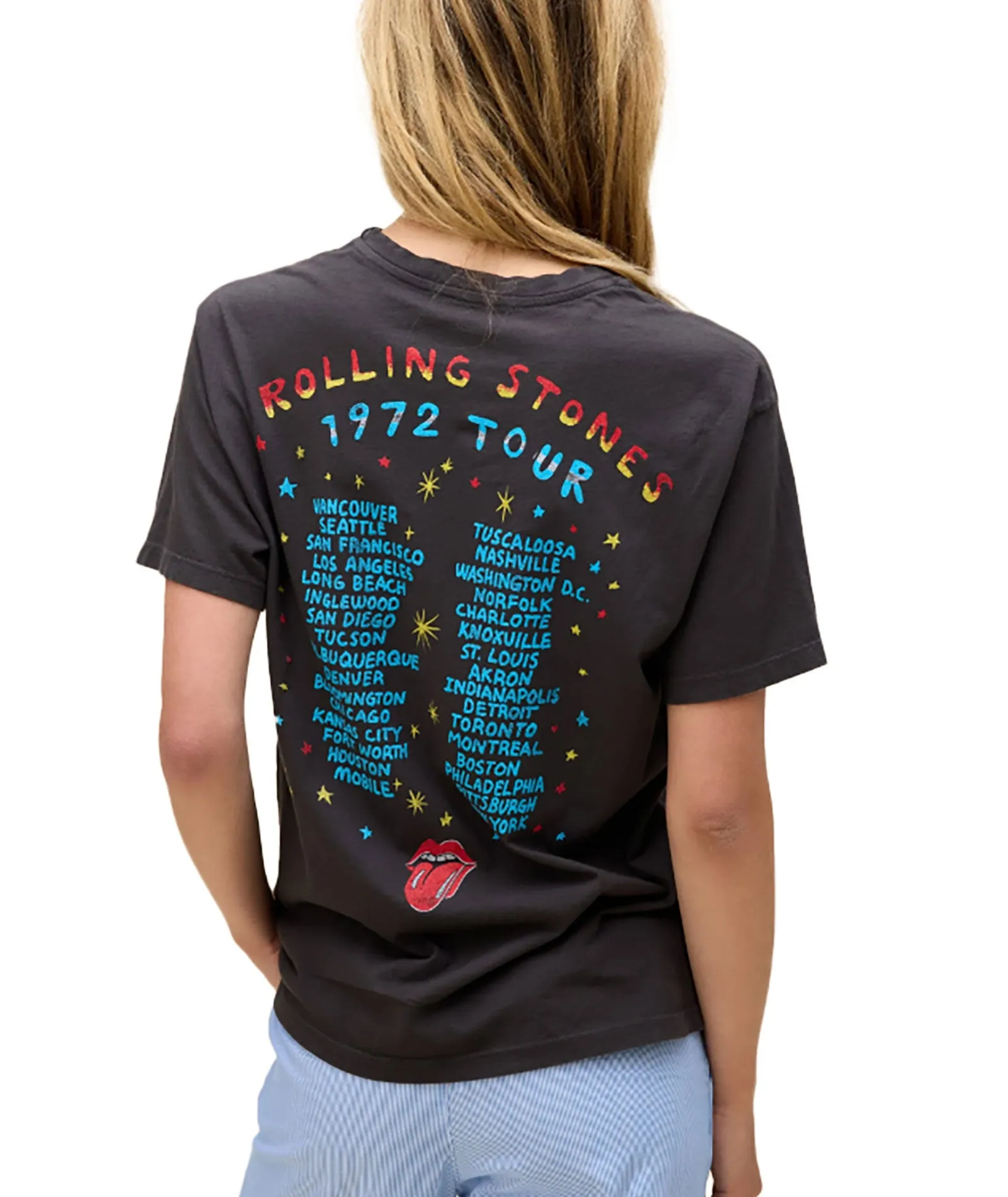 Daydreamer Women Rolling Stones 1972 Tour Boyfriend Tee