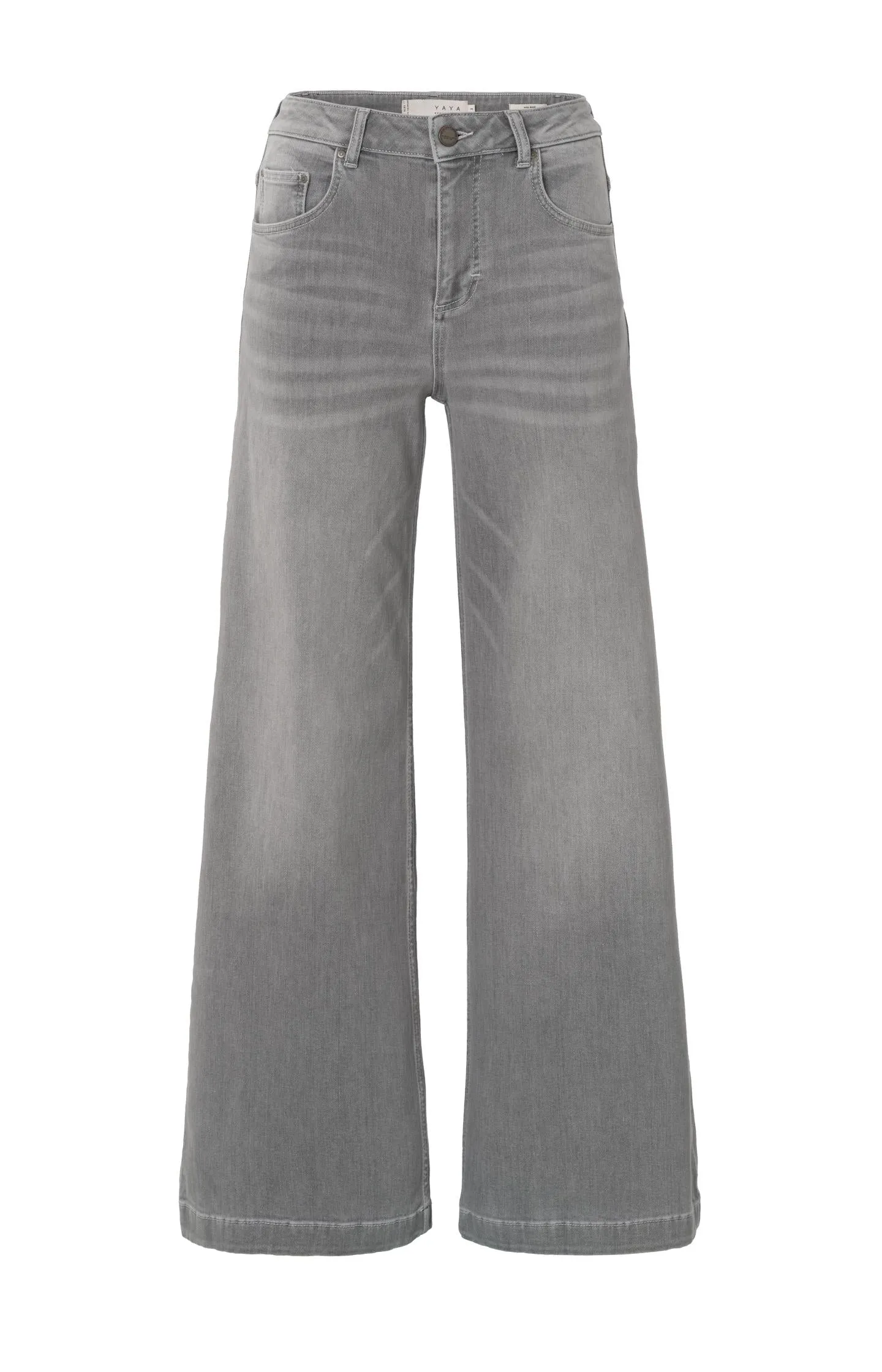 Denim trousers with extra wide legs and high waist - L32