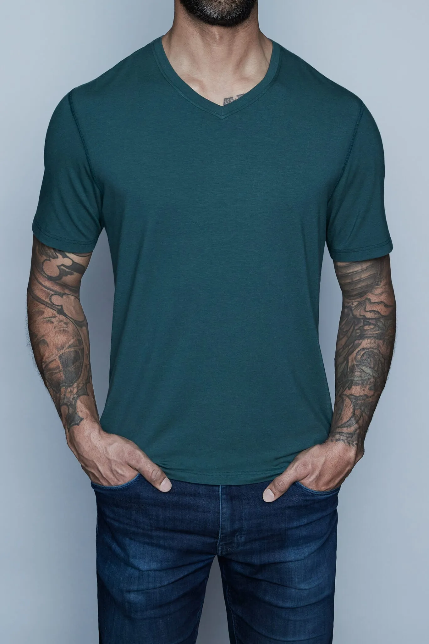 Drake Bamboo Cotton | V-Neck Tall Tee