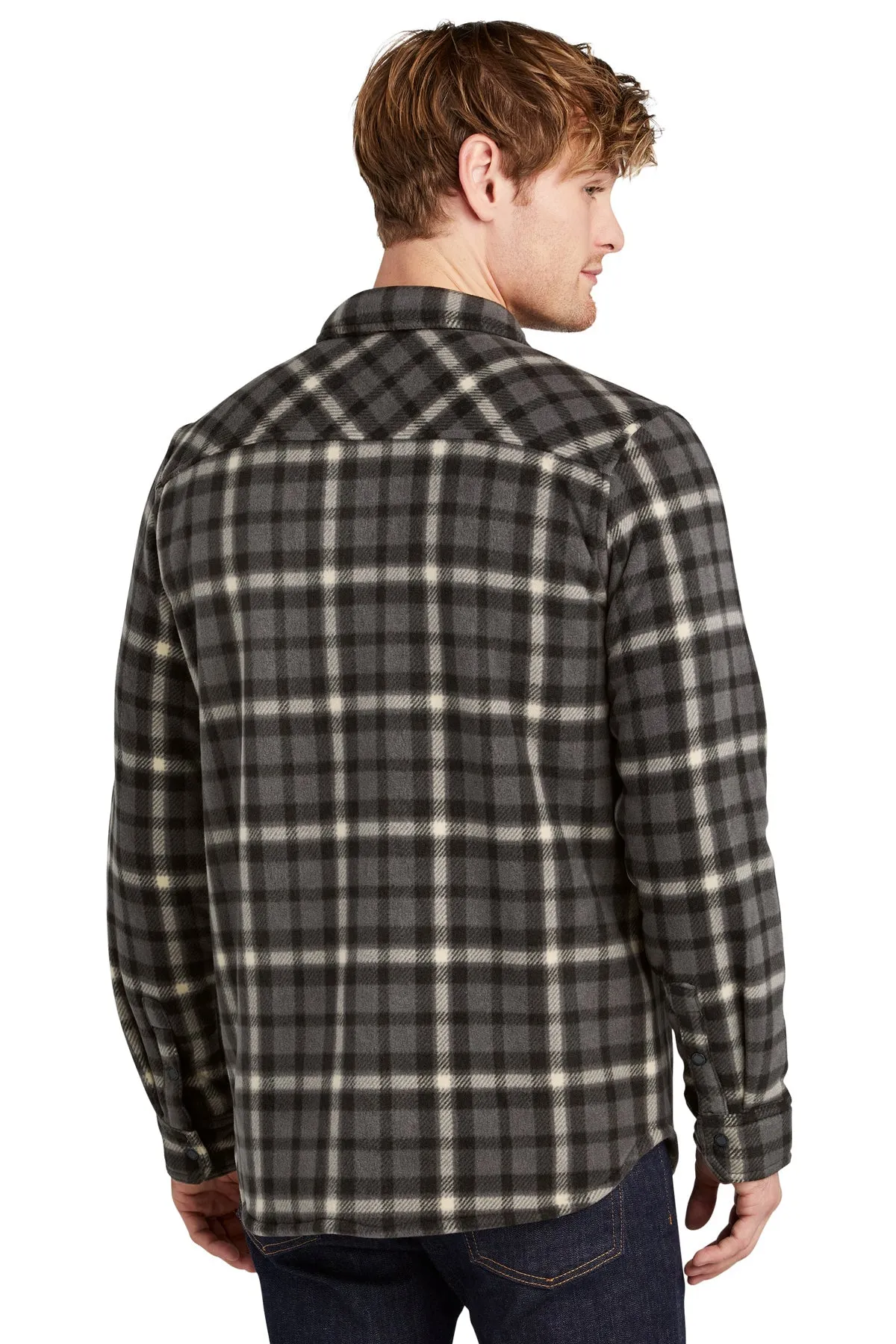 Eddie Bauer Woodland Branded Shirt Jackets, Grey Steel Bone