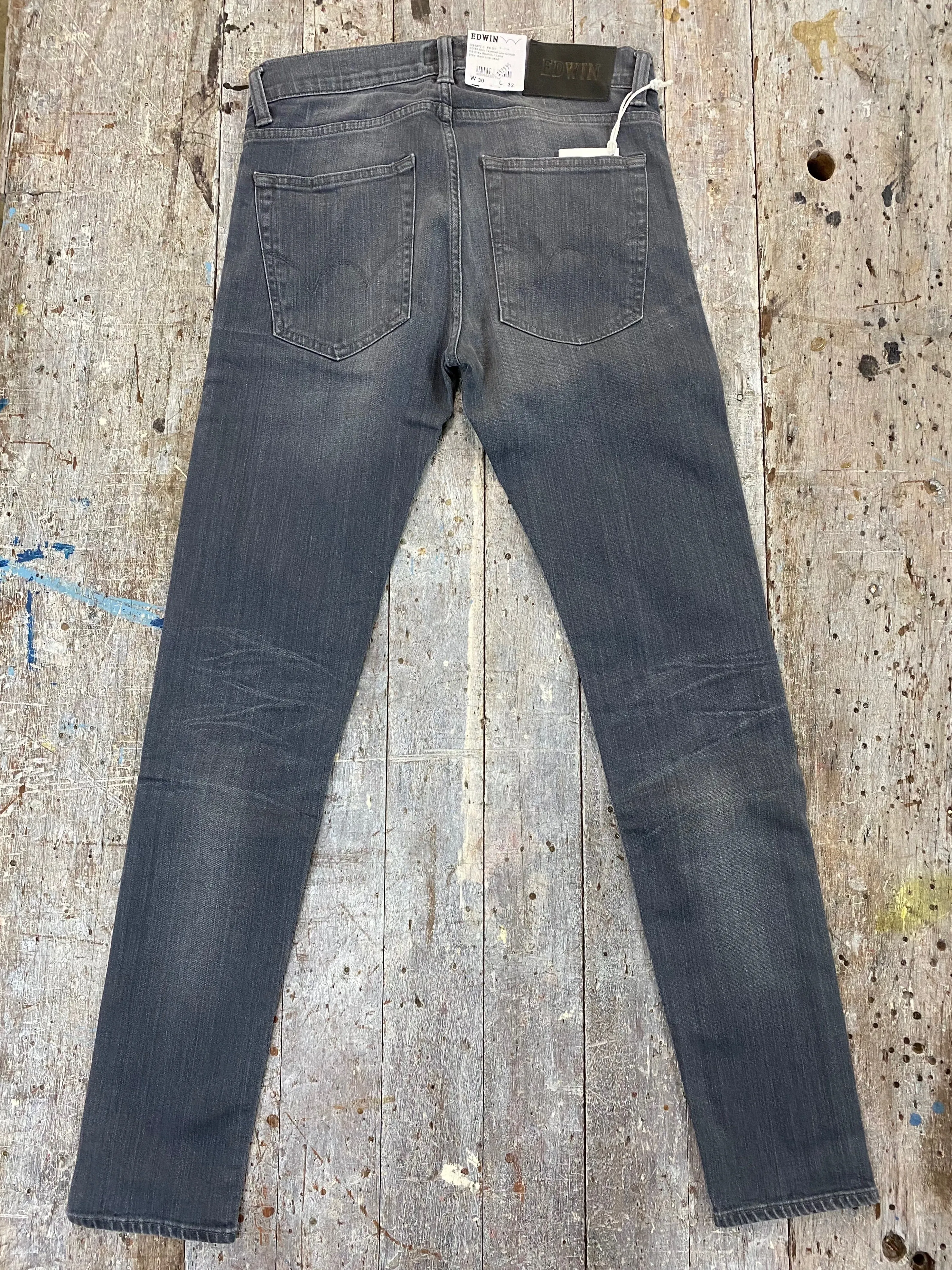 Edwin ED 85 Slim Tapered Low Crotch CS Grey Stretch Dark Trip Used