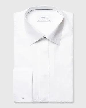 ETON 10001129800 WHITE TEXTURED TWILL SLIM FC SHIRT