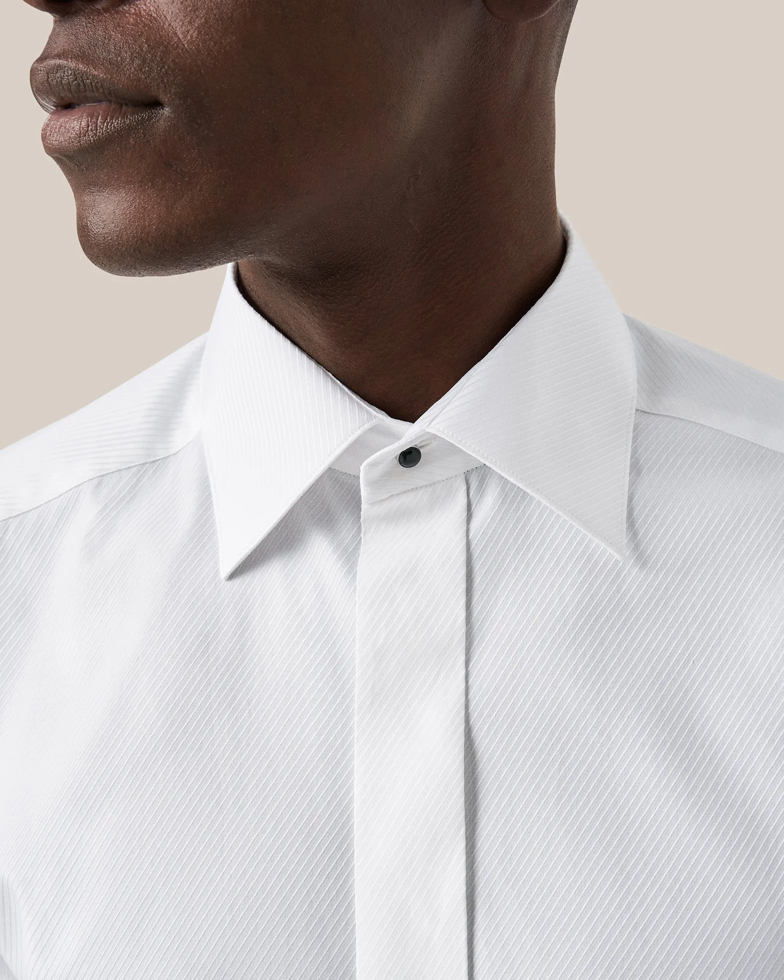 ETON 10001129800 WHITE TEXTURED TWILL SLIM FC SHIRT