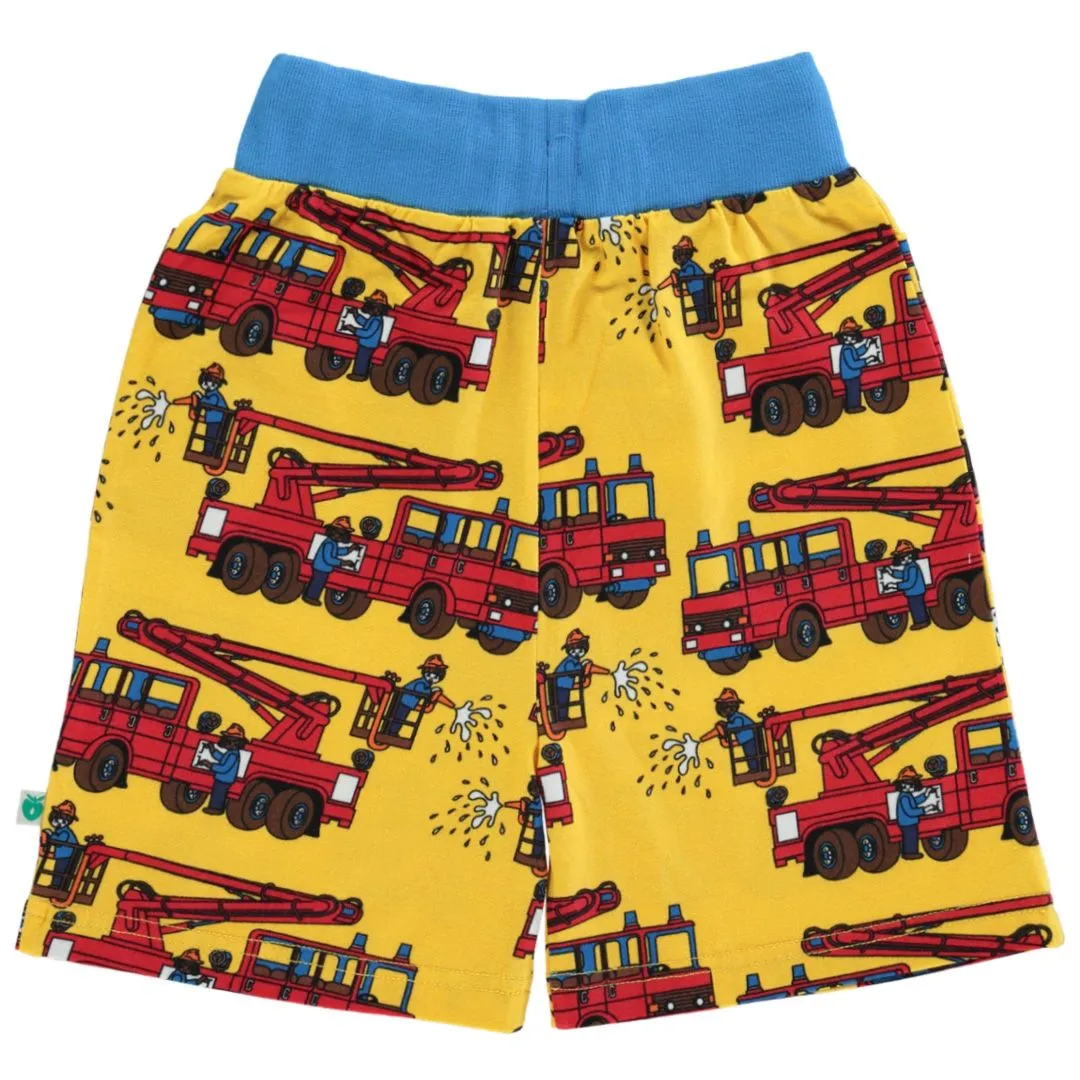 Firetruck Shorts in Yellow - 1 Left Size 11-12 years