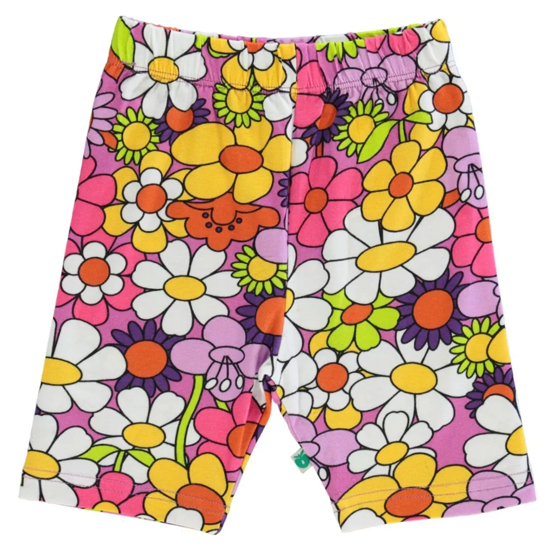 Flowers Cycling Shorts in Spring Pink - 1 Left Size 9-10 years