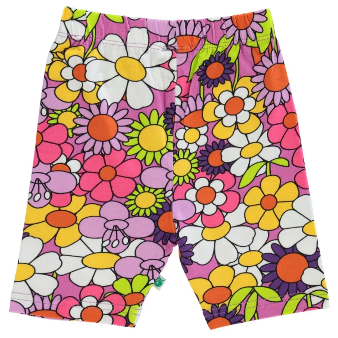 Flowers Cycling Shorts in Spring Pink - 1 Left Size 9-10 years