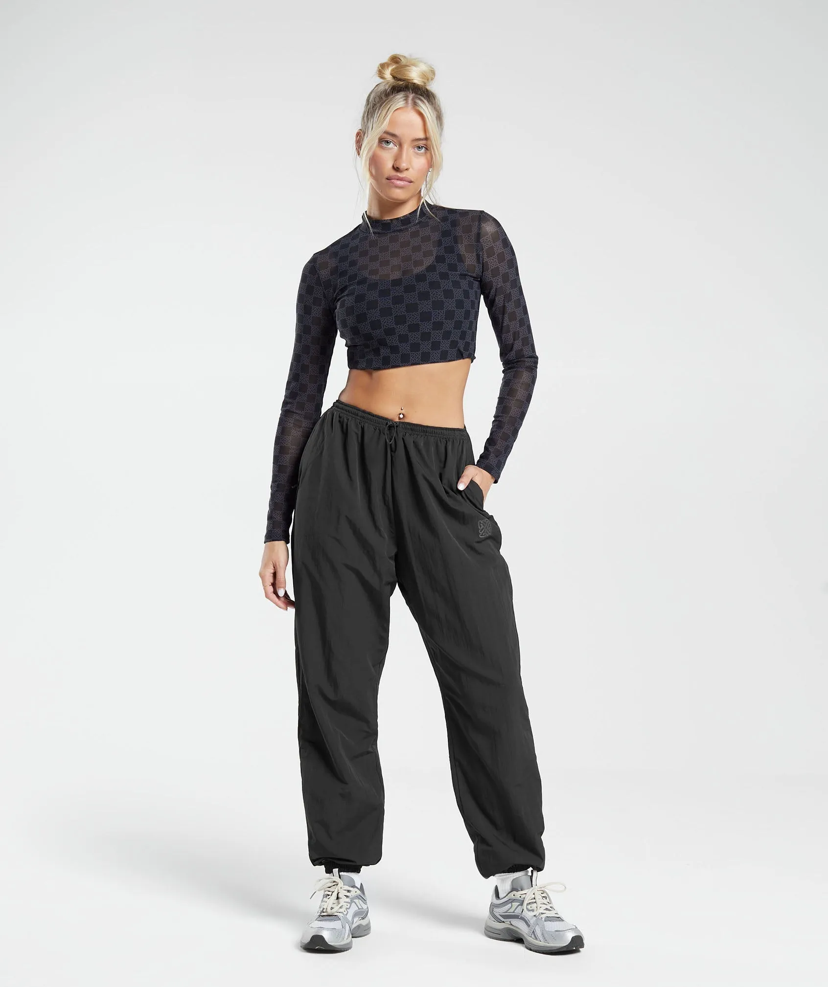 Gymshark Monogram Woven Joggers - Black