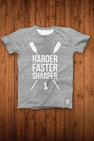 HARDER FASTER SHARPER TEE (HEATHER GREY)