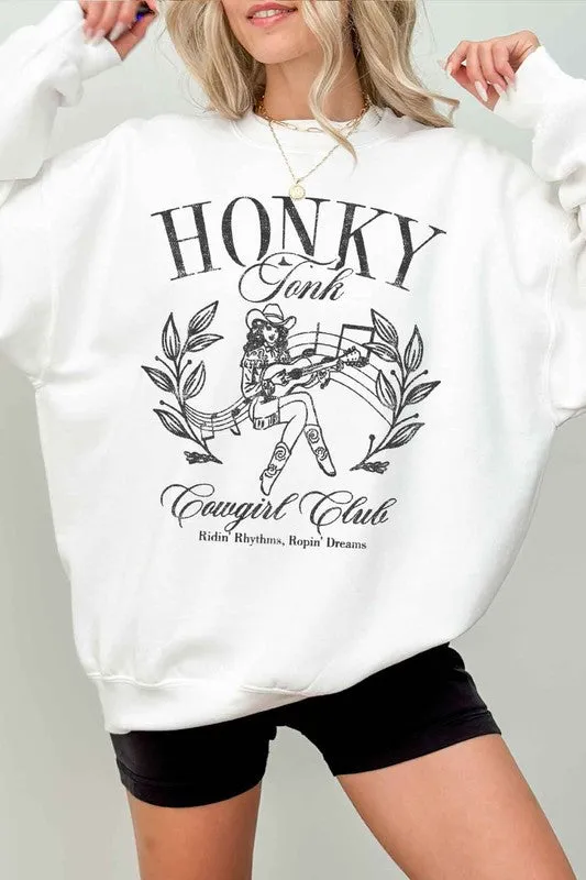 HONKY TONK COWGIRL CLUB OVERSIZED SWEATSHIRT - Online Exclusive