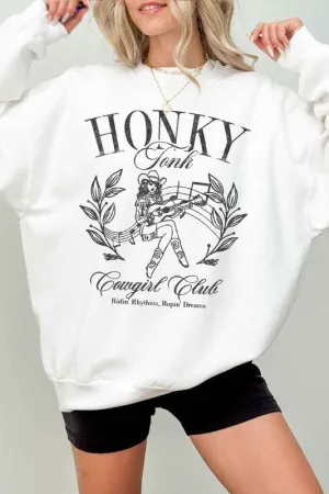 HONKY TONK COWGIRL CLUB OVERSIZED SWEATSHIRT - Online Exclusive