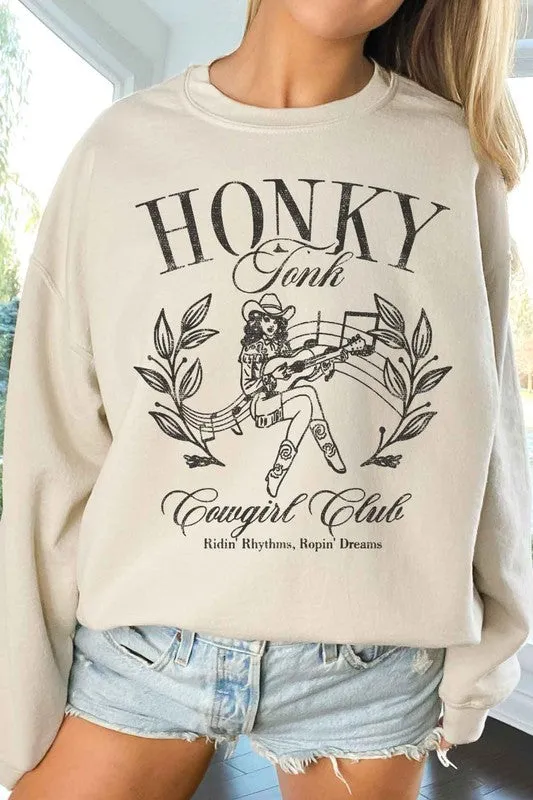 HONKY TONK COWGIRL CLUB OVERSIZED SWEATSHIRT - Online Exclusive