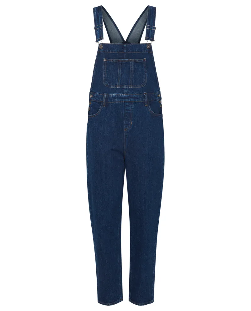 Ichi Camryn Washed Denim Dungarees