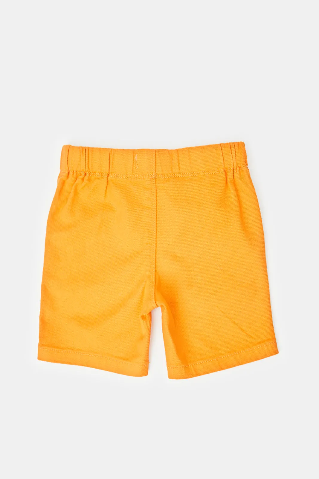 Infant Boys Orange Twill Pull On Shorts