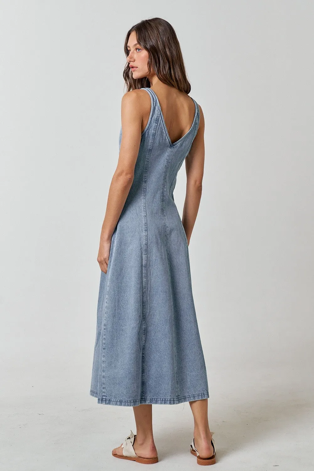 Jane Denim Maxi Dress