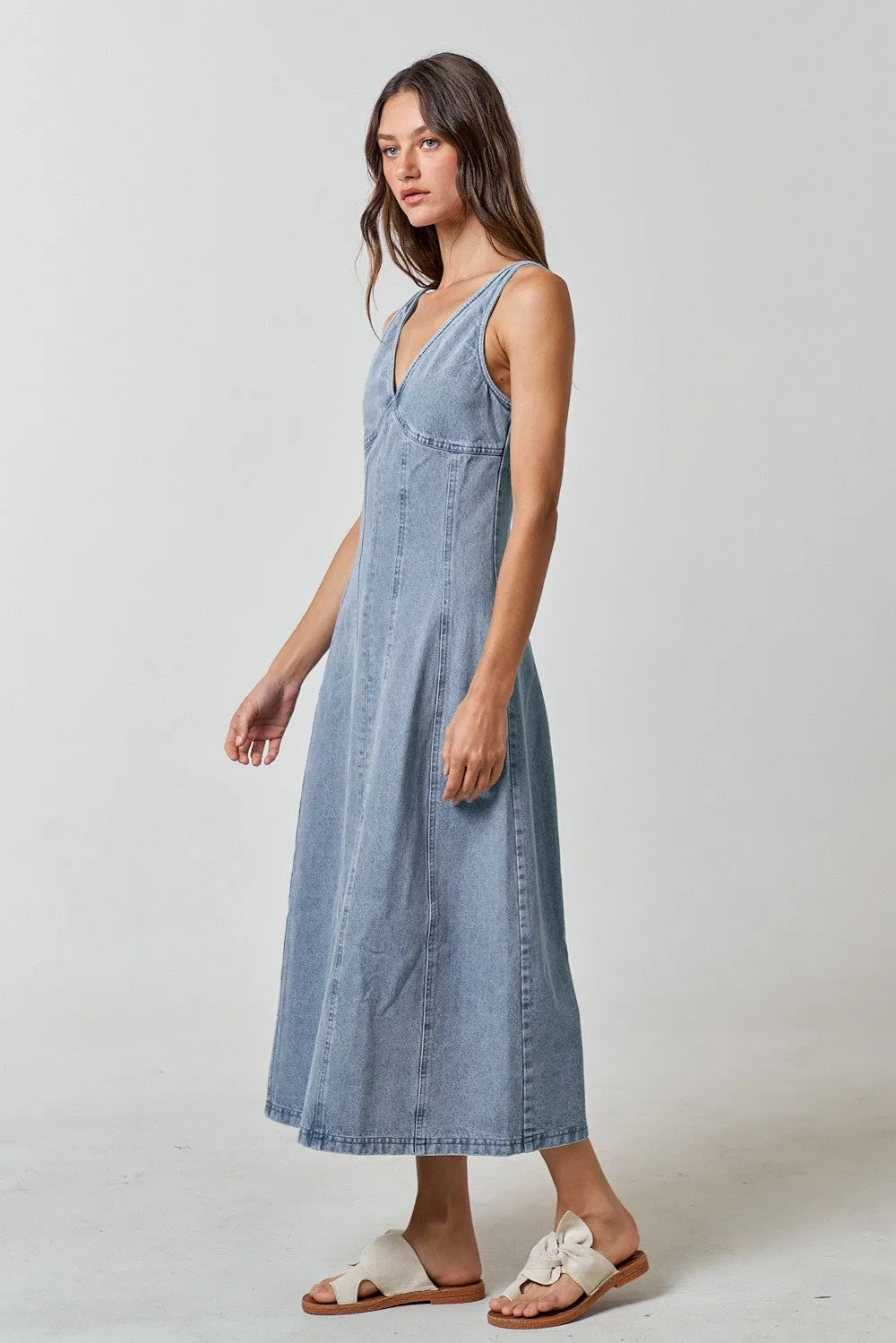 Jane Denim Maxi Dress