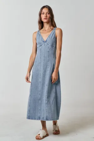 Jane Denim Maxi Dress