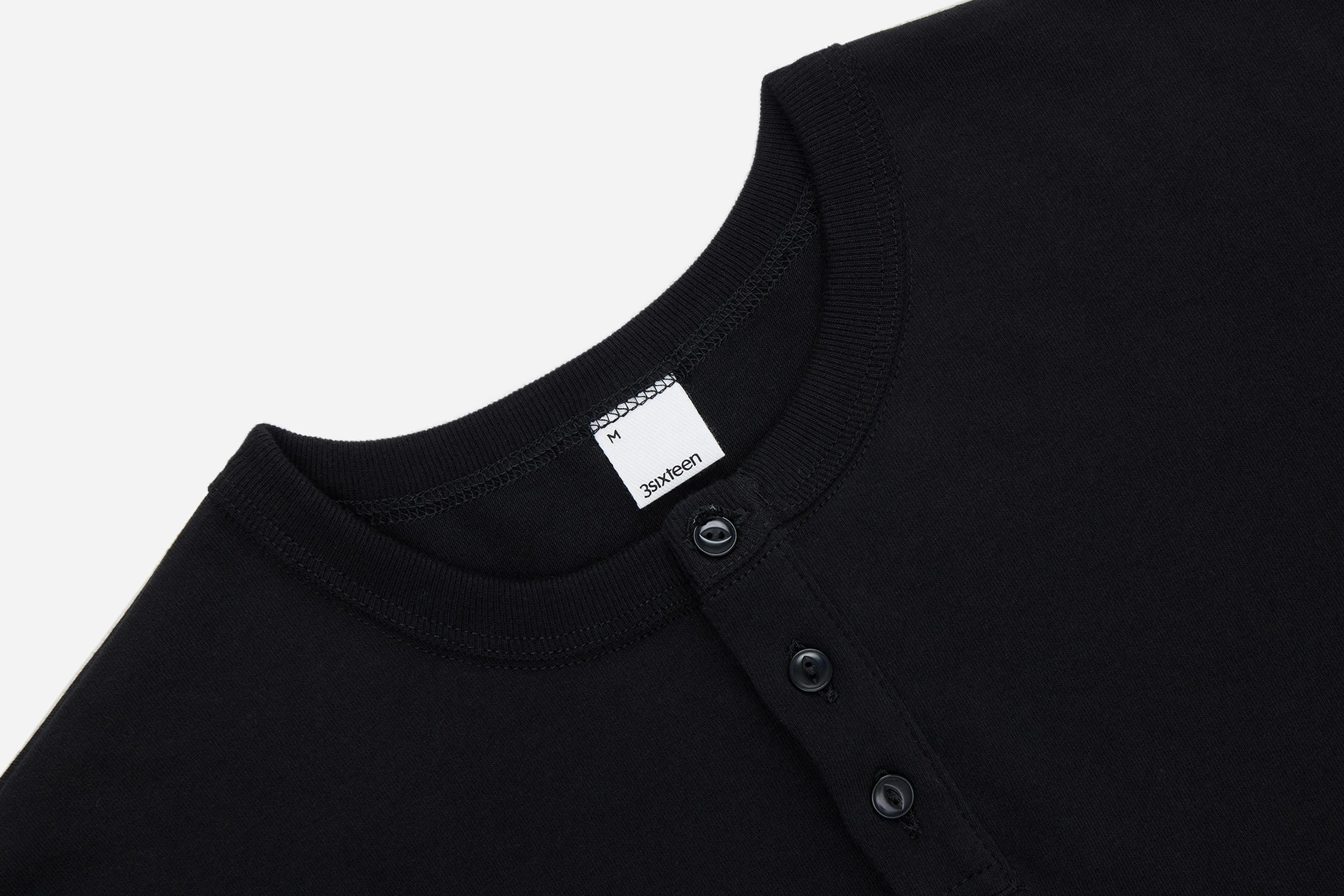 Long Sleeve Henley ~ Black