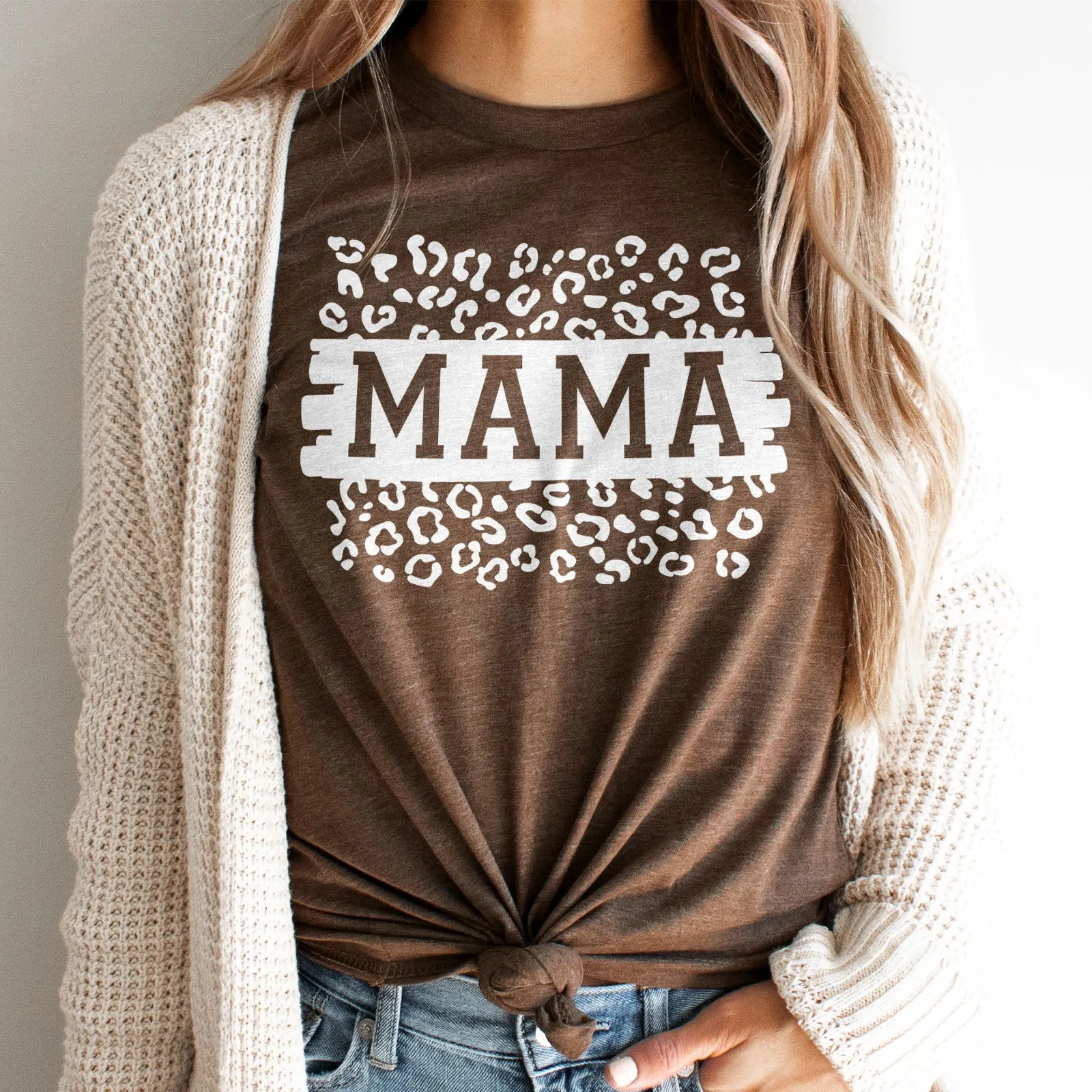 Mama Leopard Block Tee