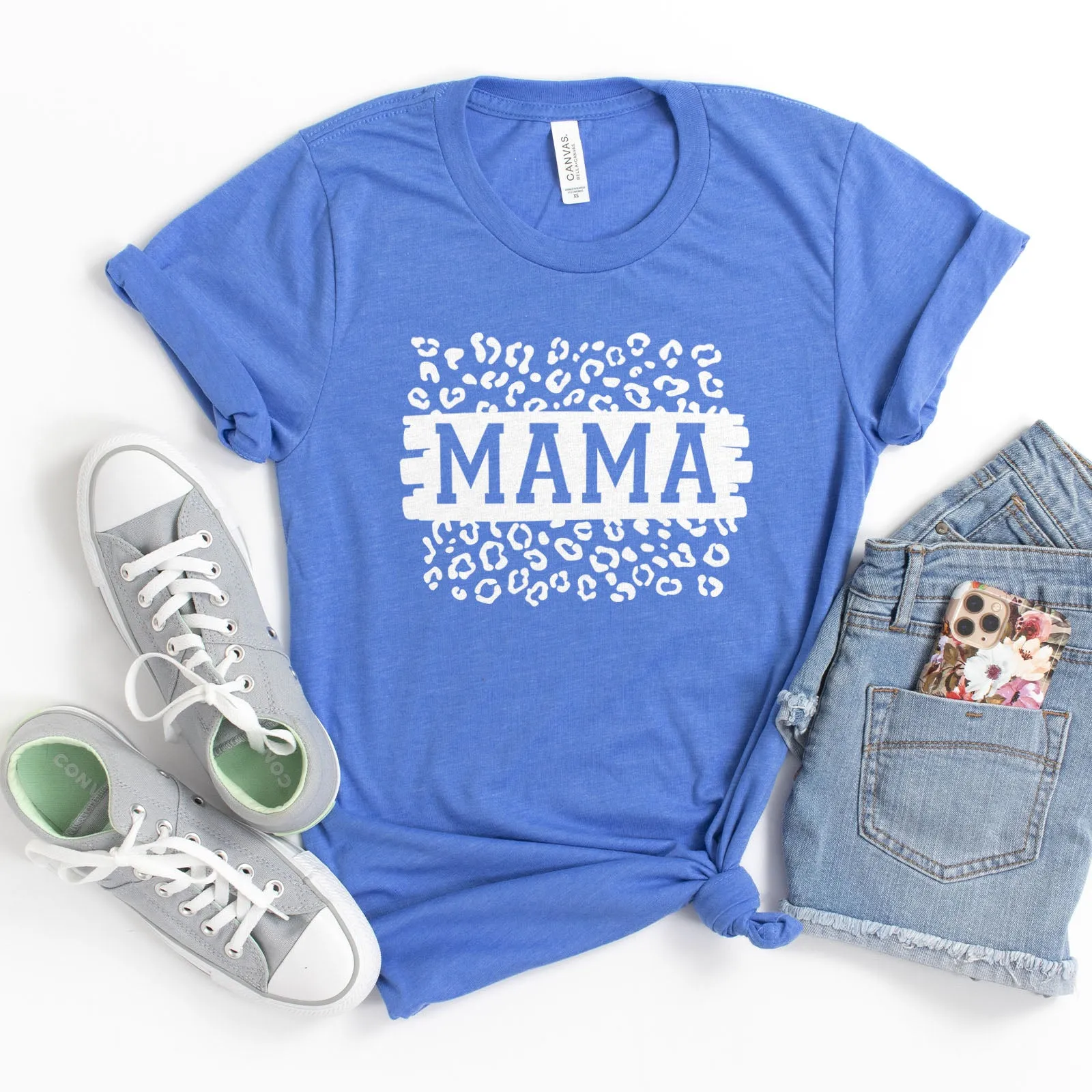 Mama Leopard Block Tee