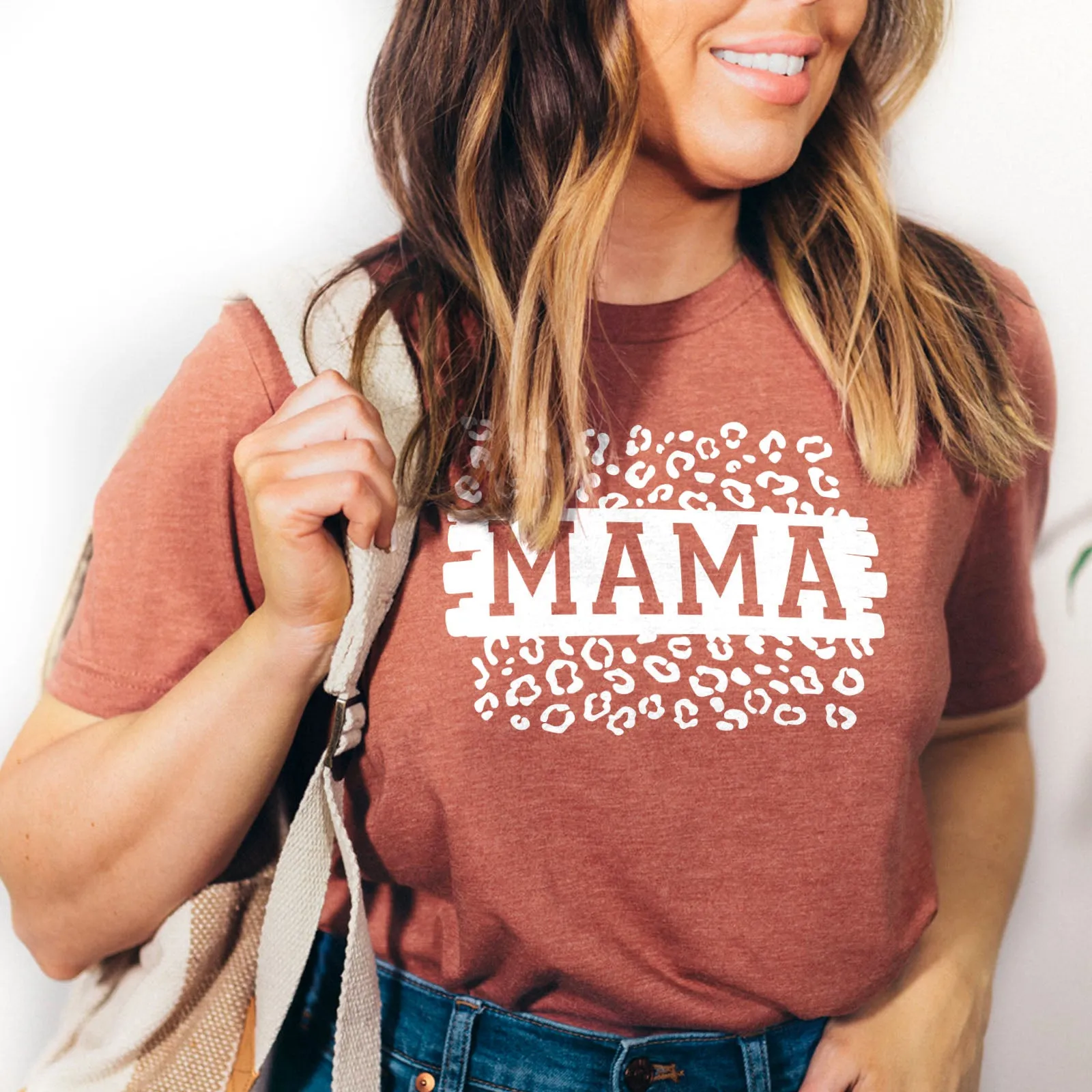 Mama Leopard Block Tee