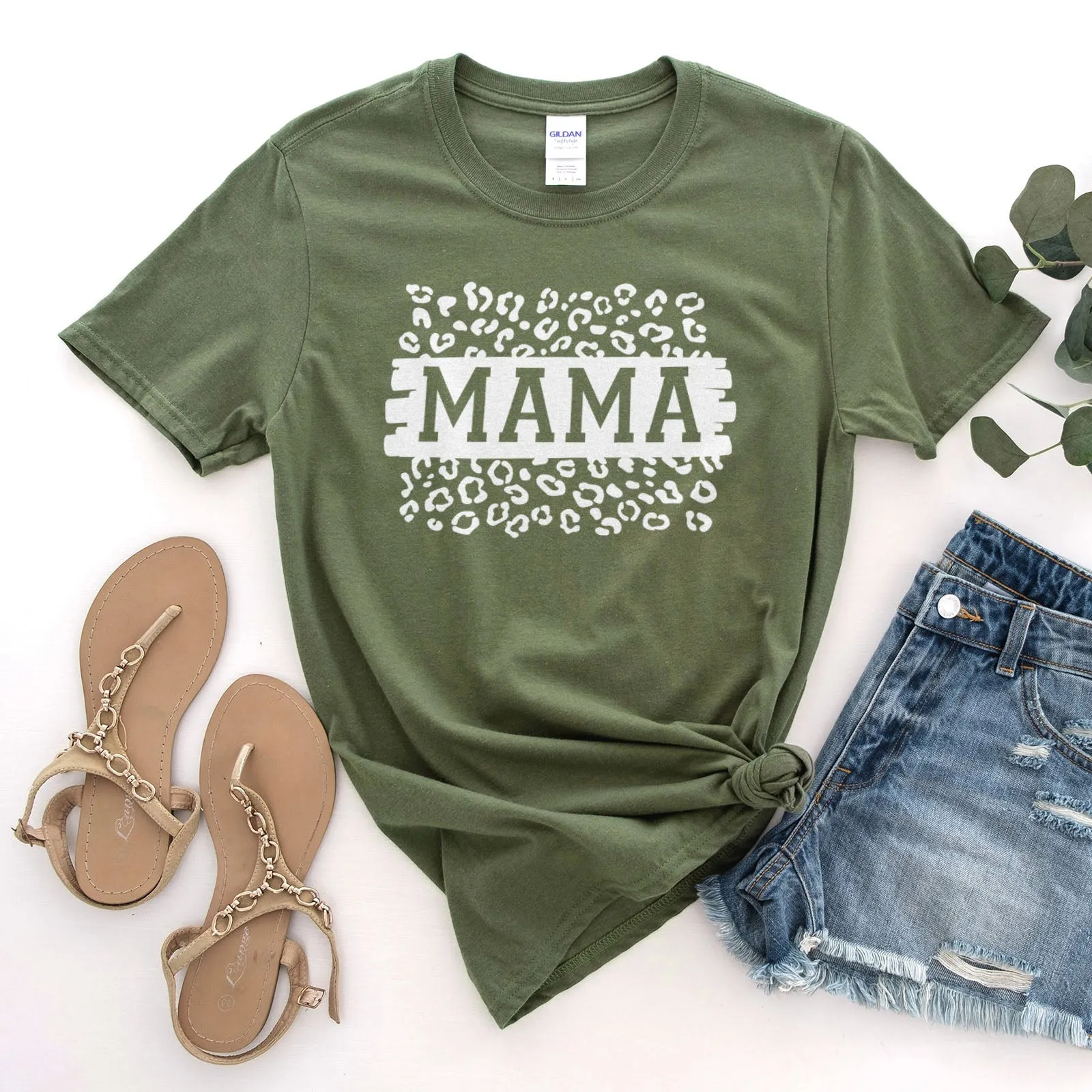 Mama Leopard Block Tee