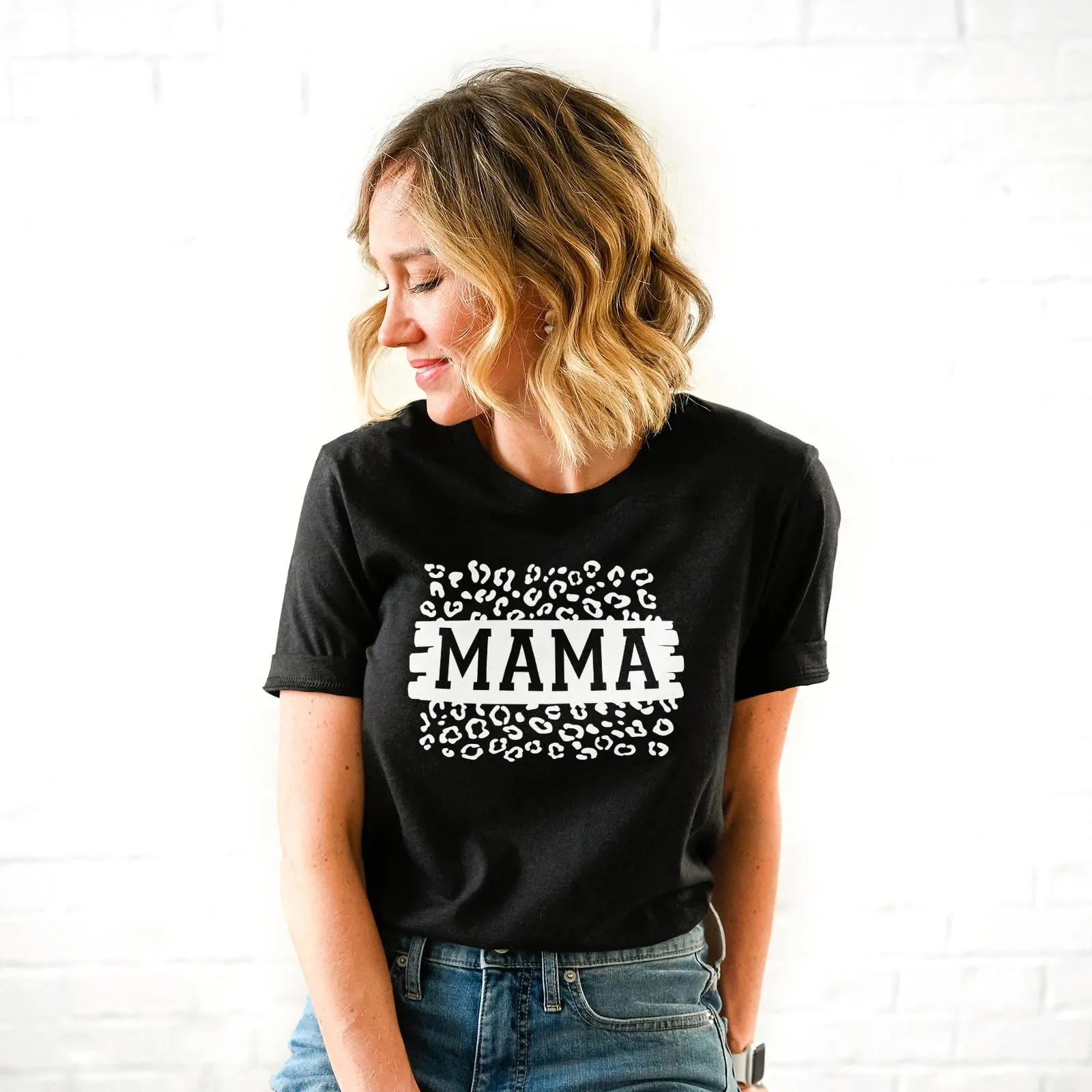 Mama Leopard Block Tee