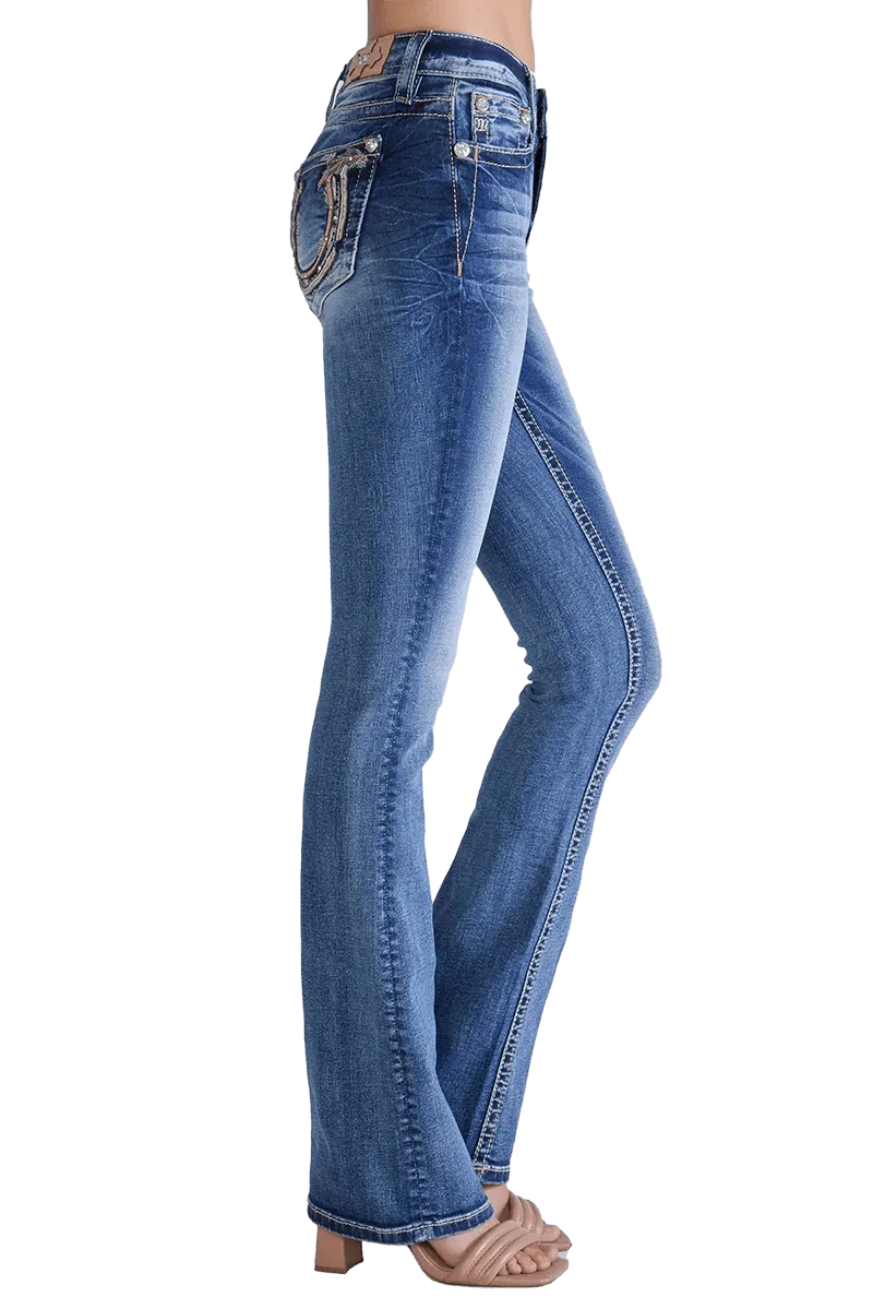 Miss Me Women's Curvy Flare Stretch Jeans