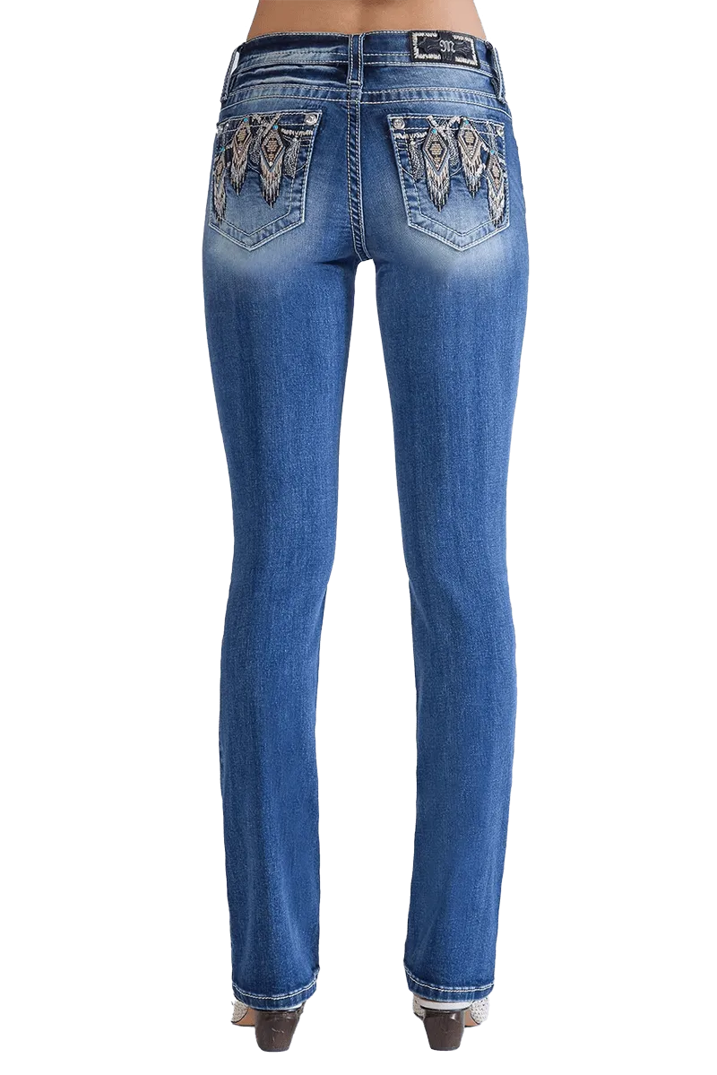 Miss Me Women's Mid Rise Straight Jeans