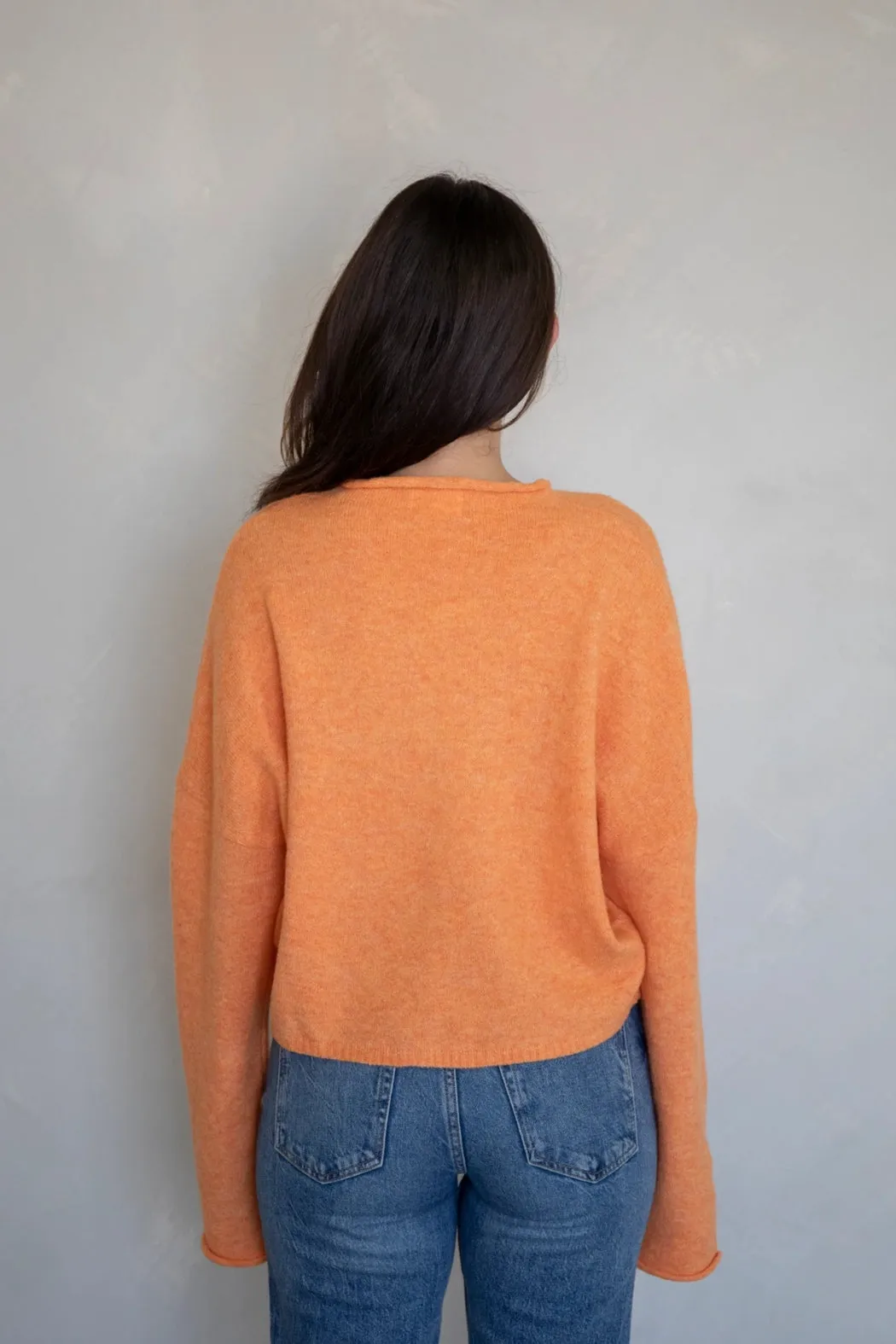 Piper Button Up Cardigan Orange