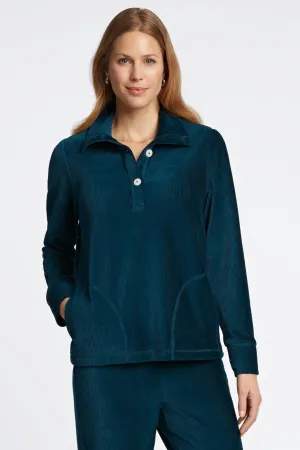 Sammy Long Sleeve Plush Cord Popover