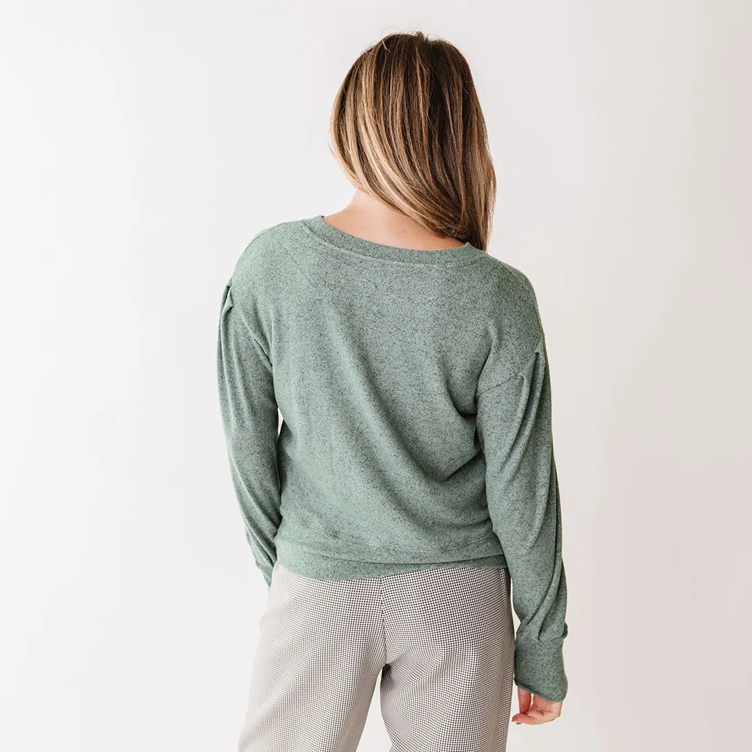 Serena Top, Dusk Green