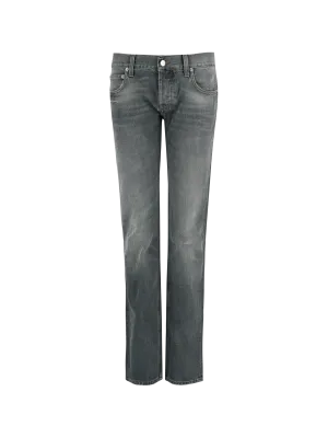 slim-cut jeans