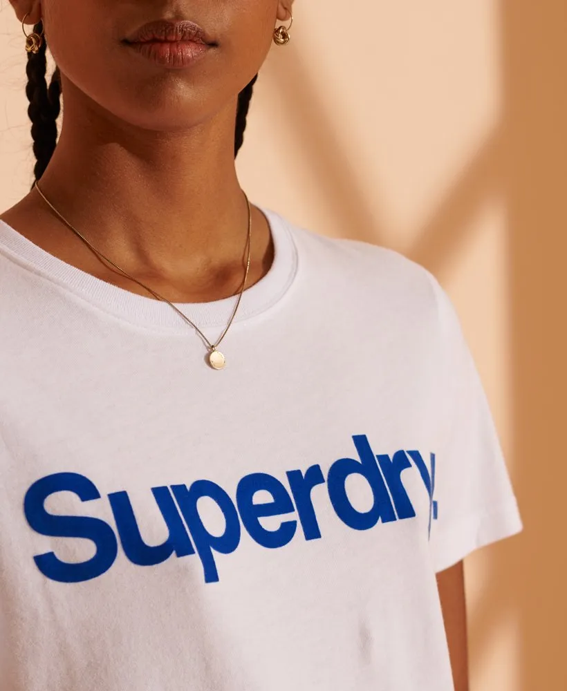 SUPERDRY CL FLOCK TEE IN OPTIC