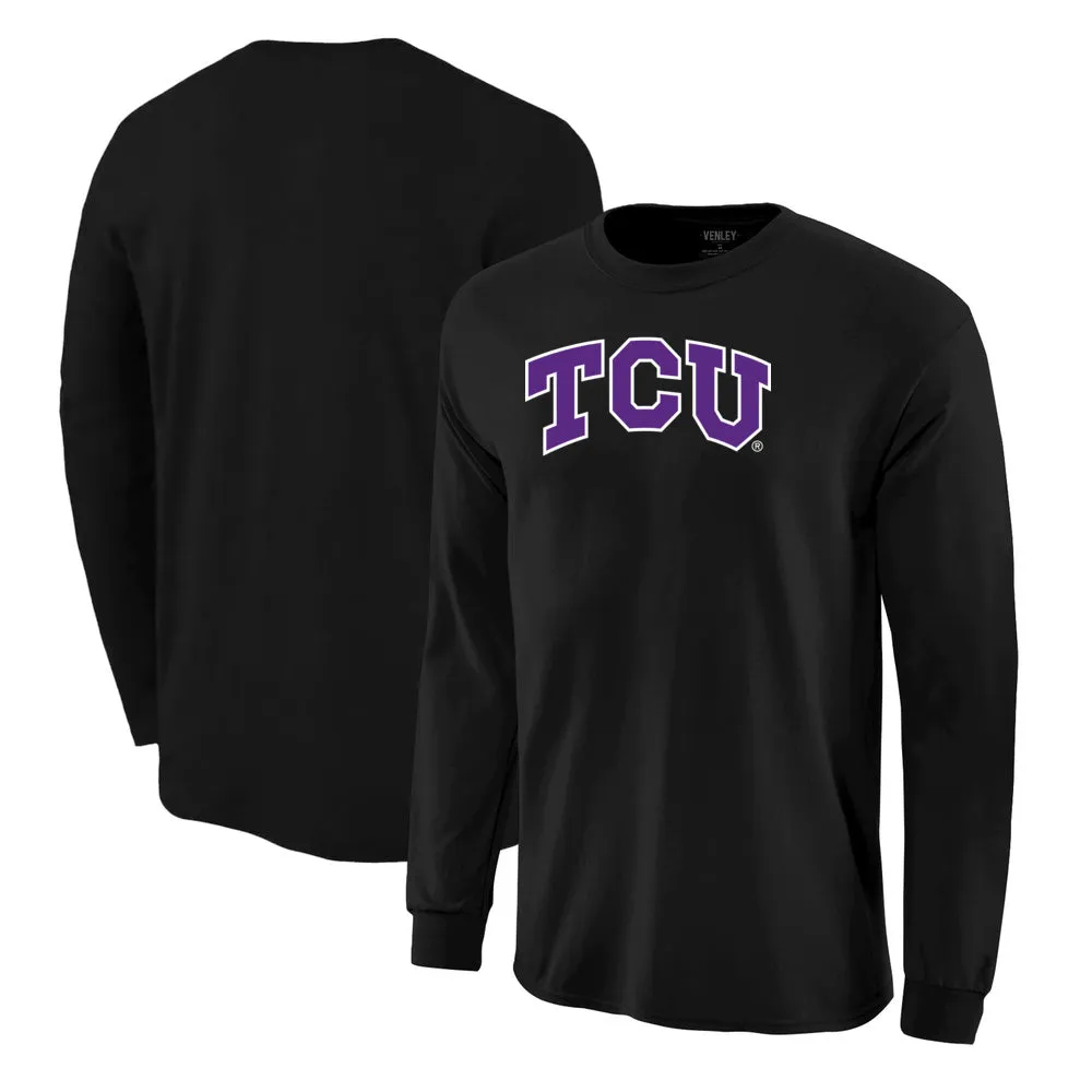 Venley NCAA TCU Horned Frogs RYLTCU06 Mens / Womens Boyfriend Long Sleeve Tshirt