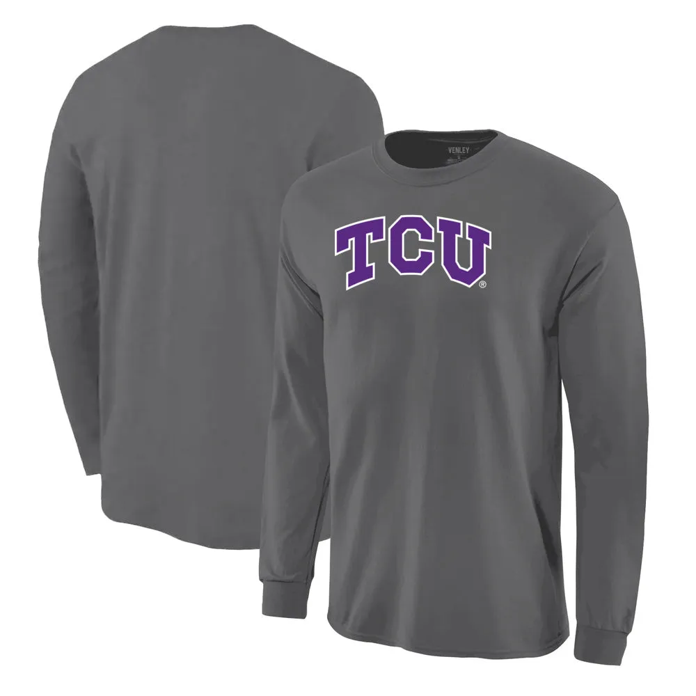 Venley NCAA TCU Horned Frogs RYLTCU06 Mens / Womens Boyfriend Long Sleeve Tshirt