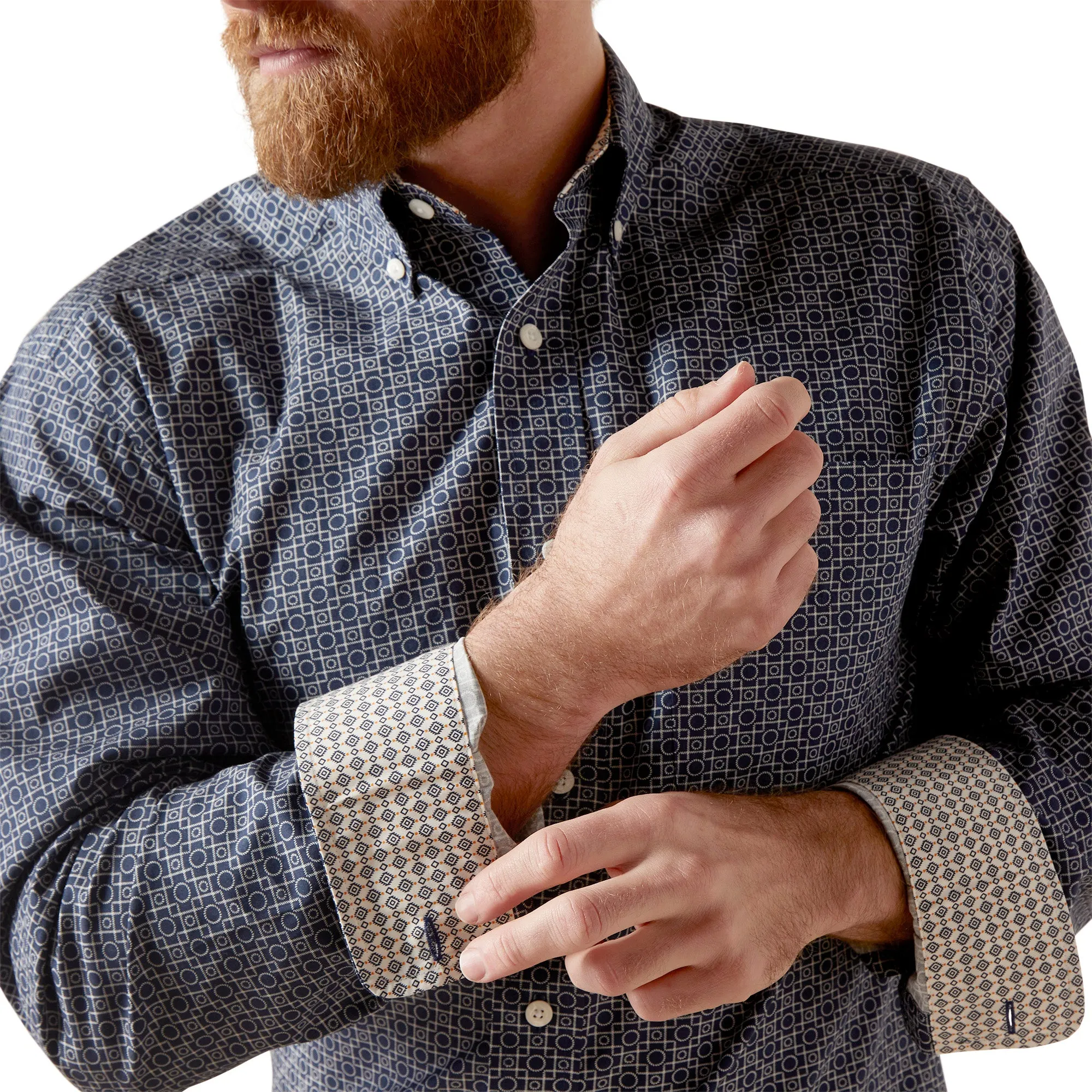 Wrinkle Free Kieran Fitted Western Shirt